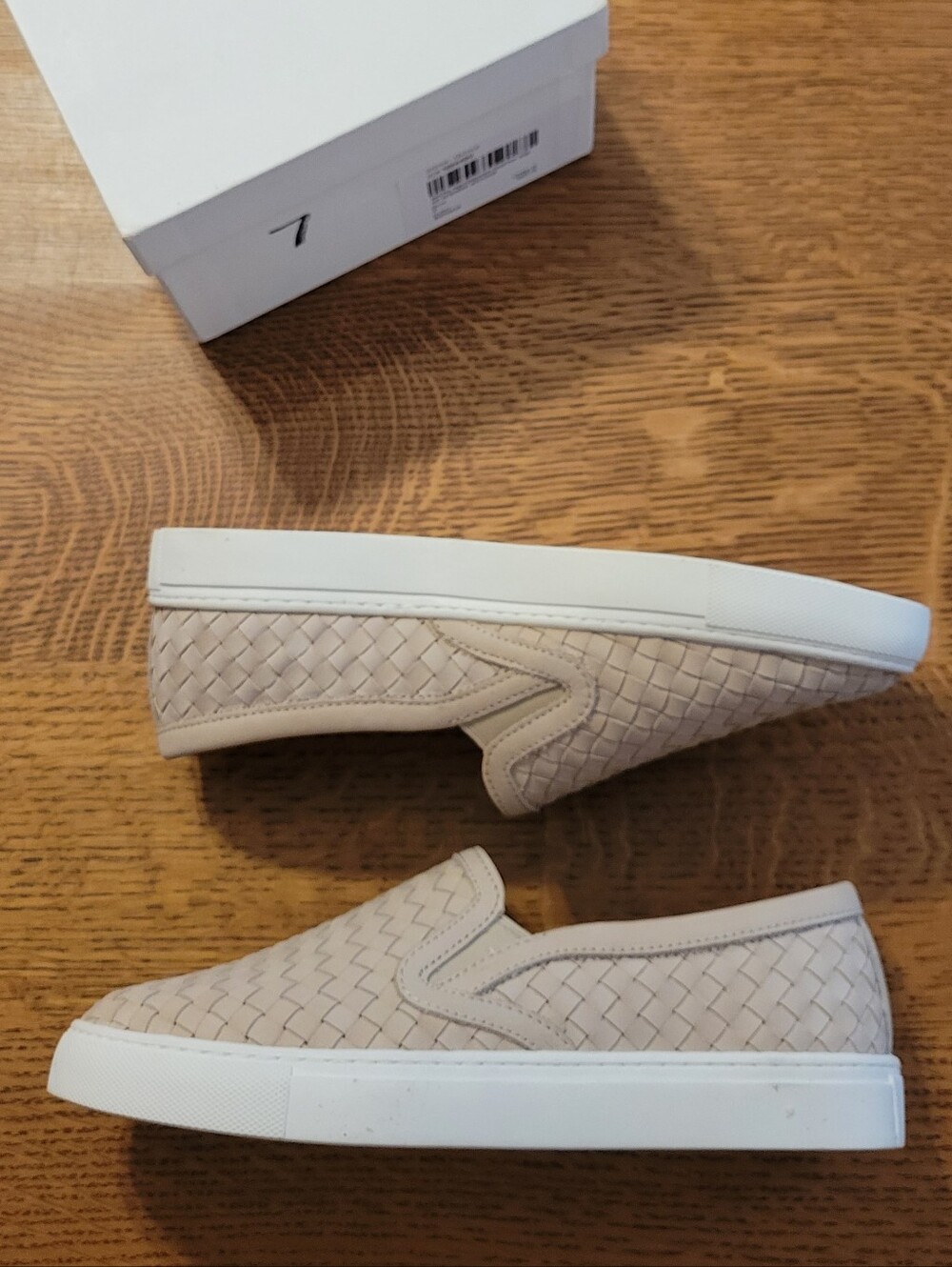 Quince Handwoven Leather Slip-on Sneaker - Almond - Picture 10 of 13